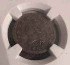 1863 Civil War Token F-12 297 Army   Navy Ms 64 Bn Ngc
