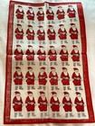 Nwot Vintage Ulster  santa    Red Linen Tea Towel No 7579 Made In Ireland