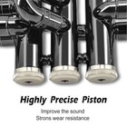 Black Trumpet Brass Standard Bb Wind Instruments For Beginners With Hard Case