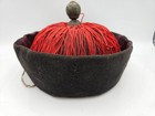 Antique 19th Century Chinese Court Officer Winter Hat Brown Finial Nuanmao