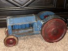 Vintage 1930 s Pressed Steel Farm Tractor And Trailer Toy - 30 Inches Overall