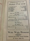 1917 Pioneer Pow-wow Program Walla Walla Wa Native American Rodeo Ephemera