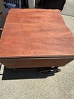 Antique Drop Leaf Cart Tea Server Bar End Side Table