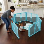 6 Panel Free Standing Play Yard Indoor Outdoor Baby Gate Safety Fence Playpen Us