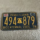 Lot Of 2 Pennsylvania Pa Bicentennial State 1976 License Plate 