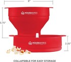 Collapsible Silicone Microwave Hot Air Popcorn Popper Bowl With Lid And Handles