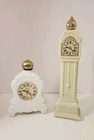 Lot Of 6 Vintage Avon Milk Glass Perfume Bottles   Powder Dish Vanity Set