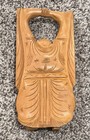 Laughing Buddha Wood Statue Figurine Hand Carved 6  Standing