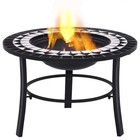  Mosaic Fire Pit Black And White 26 8  Ceramic