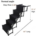 Pet Stairs Foldable 5-step Dog Steps For High Bed Non-slip Car Ladder Ramp Suv
