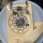 Vintage Itt Hanging Rotary Dial  Wall Mount Phone Tan Prop Retro Untested