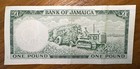 1960 Queen Elizabeth Bank Of Jamaica One Pound Banknote
