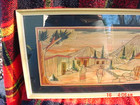 Vintage Popotillo Framed Mexican Straw Art Signed Mendoza
