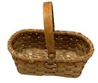 Vintage Hand Woven Egg Gathering Garden Basket - 9   w X 4   d X3   h Euc          Oo
