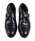 Vtg Footjoy Classics Golf Shoes Black Leather Monk Strap Spikeless Mens Size 9 C