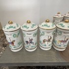 Lenox 1993 The Spice Carousel Porcelain Jars 24k Gold Finishes Lot Of 13