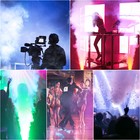 24 Led Light Smoke Fog Machine Dmx Dj Party Vertical Spray Fog Rgb Stage Light