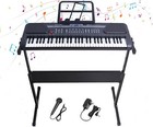 Digital Music Piano Keyboard - Portable Electronic Instrument W Stand - 61 Key
