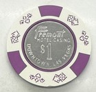 Fremont Hotel Casino  1 Chip Las Vegas Nevada Smooth Coin Inlay 1989