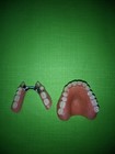 Vintage Real False Teeth-dentures For Halloween  Upper Lower Prop-uppers