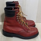 Vtg Red Wing Moc Toe Super Sole 404 Leather Work Boots Mens Size 6 D Brown