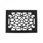 Black Floor Heat Vent Air Register Grille Cast Aluminum Duct Cover 10  H X 14  W