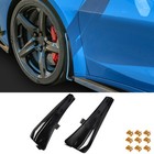 1 Set Gloss Black Rock Guards Extended Splash Mud Guard Flap For Corvette C8 Z06