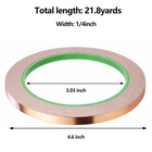2 Rolls Copper Foil Tape 1 4 Inch Double-sided Conductive Adhesive 21 8 Yards