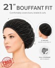 Lirvex Black Disposable Bouffant Caps 21 