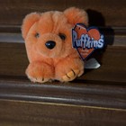 Puffkins    mango    Collectible Magnet Orange Bear Plush Stuffed Animal By Swibco