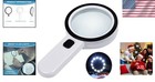 3x Illuminated Magnifying Glass With 12 Leds - Ergonomic Design For Easy Reading
