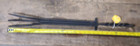 Wrought Iron Tongs Twisted Rope 28  Long