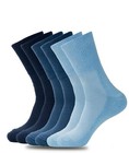 6 Pair Diabetic Crew Socks Non-binding Neuropathy Organic Cotton Bamboo Blend 