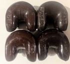 4 Antique Porcelain Insulator Brown Ceramic Electric Wire Telegraph Telephone