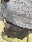 Used vintage 15 5  Tooled Western Trail pleasure Saddle Us Made