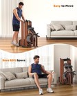 Yosuda Foldable Water Rowing Machines For Home Gym With 400lb Weight Wood