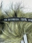 Green Ostrich Feathers Fur Pompom Pair With Straps Crafting Supplies Lot Of 2