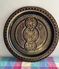 Vintage Etched Persian Copper Decorative Table Platter Tray Art Large 11 5 