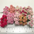 5 8  Or1 5cm - Mixed Pink Open Paper Paper Flower Wedding Scrapbook Rose R8-00