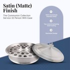 1 Communion Wine Tray With Center Bread Plate And Cover   Ss- Satin Matte Finish
