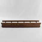 Vintage Solid Oak Wooden Spindle Rail Wall Shelf - 18 x2 2 x4 