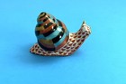 Herend Red Fishnet Snail With 24k Gold Accents Made In Hungary