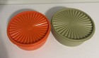 Tupperware Servalier Bowls  1204 Orange Avocado Starburst Lids 8   