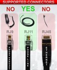  2 Pack  3 Inch Telephone Cord  Professional Made In Usa  6p4c Rj11 Plugs Wit   