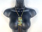 Vtg Southwest Native American Royston Turquoise Sterling Statement Necklace 22  