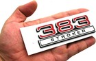 2pcs 383 Stroker 6 2 Liter Engine Emblems Badge 3d Decals Stickers Chrome Red