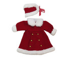 Doll Clothes 18  Dress Coat Red White Hat Boots White Fits American Girl Dolls