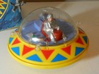 Vintage Space Ship Toy- Battery Operated- Ok Toys- Spaceship- Alien- Cool