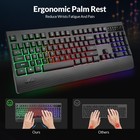 Rk210 Wireless Keyboard And Mouse Combo 2 4ghz Full Size Rechargeable Gaming    