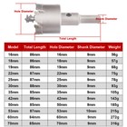 12 Sizes Hole Saw Drill Bit Kit - Stainless Steel For Wood   Meta